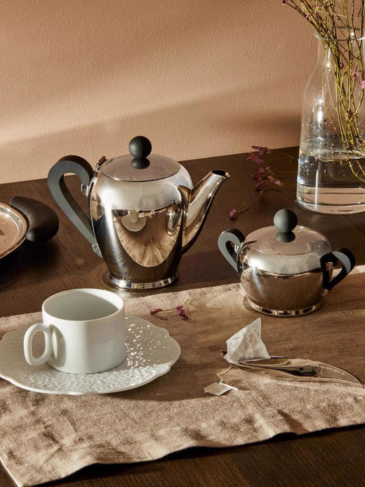 意大利ALESSI Bombé经典咖啡器具不锈钢茶壶咖啡壶奶罐糖罐托盘 商品图1