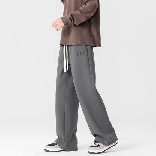 【新款DYF】大依优型大码直筒运动针织休闲裤加肥加大男装舒适胖子肥佬百搭运动裤长裤 商品图5