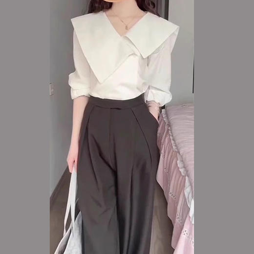 裁缝学苑AS330不对称大翻领衬衫纸样西装裤子女装套装版型图纸 商品图5