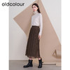 oldcolour欧珂冬季新款时尚纱裙高腰宽松休闲长裙女P430602A1 商品缩略图2