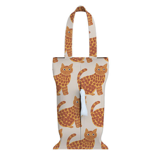 「两色可选！车家两用」可爱动物车载悬挂纸巾盒纸巾袋壁挂式抽纸袋客厅家用车内挂袋收纳汽车装饰 商品图4