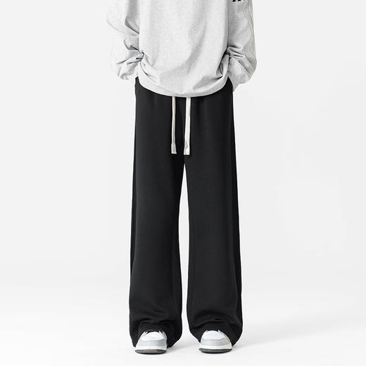 【新款DYF】大依优型大码直筒运动针织休闲裤加肥加大男装舒适胖子肥佬百搭运动裤长裤 商品图1