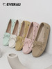 EVERAU多色可选豆豆鞋女春夏新款浅口单鞋一脚蹬厚底乐福鞋EA1015 商品缩略图0