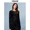 VIMAGE纬漫纪秋季新款时尚设计感绑带舒适宽松直筒显瘦上衣V2213816 商品缩略图4