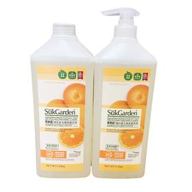 SukGarden蔬果园橘采星光果蔬餐具净 （半透瓶）泵装1.28kg*2