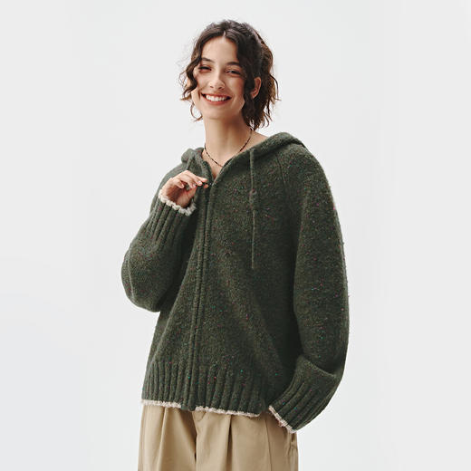 【达人链接】714street连帽针织开衫外套秋冬款毛衣421403 商品图2