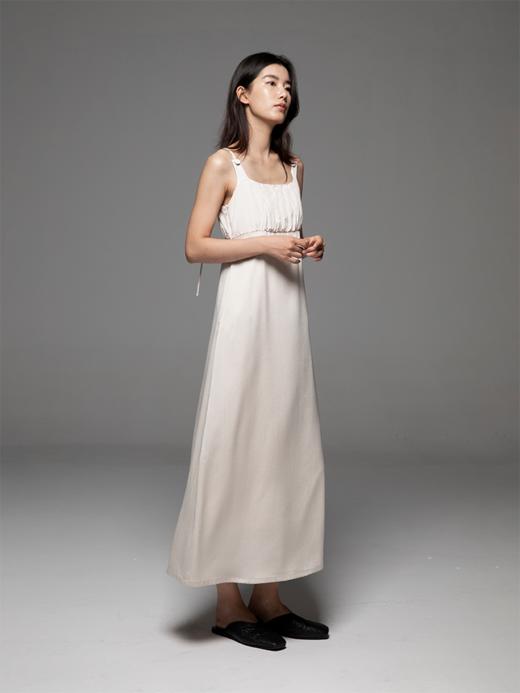 LIYIHAN 涌动 24新一字领醋酸吊带无袖连衣裙气质夏秋通勤显瘦女 商品图2