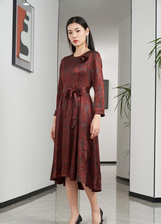 胭脂色连衣裙HJ3S72 商品图1