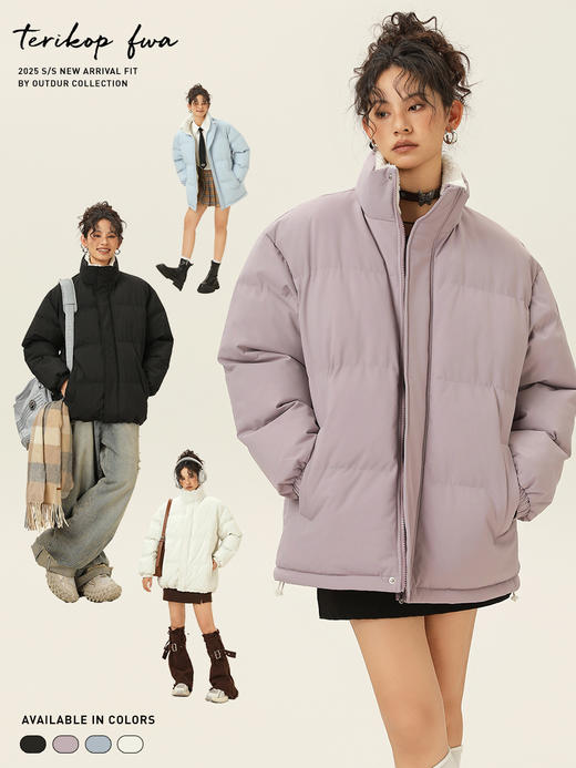 【潮牌穿搭❗️情侣款面包服】2025新款休闲立领棉袄子，外套女加厚保暖棉衣男，情侣款棉衣L 商品图4