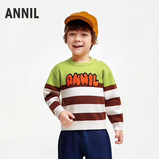 男童多彩撞色暖毛衣安奈儿童装实体店同款XB434544 商品图0