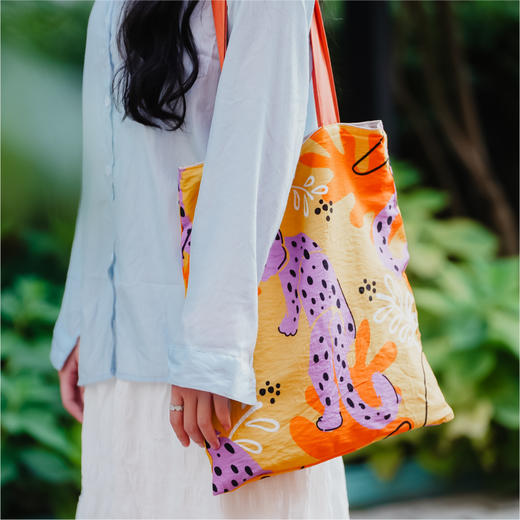 咔哒心系列棉麻印花帆布包 商品图2