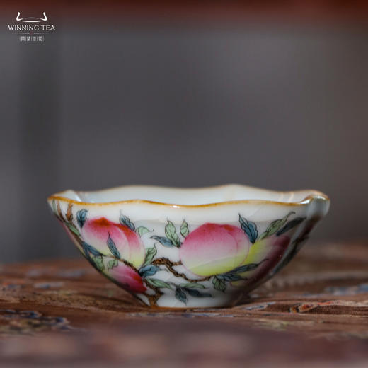 问鼎汝瓷鼎峰系列月白家荷杯（五桃） 商品图0