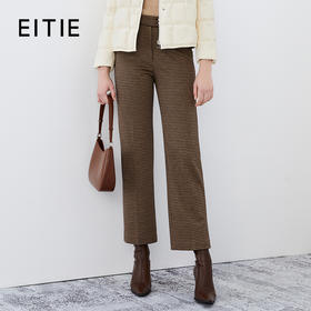 EITIE爱特爱冬季季高腰修身显瘦格子裤女7605308