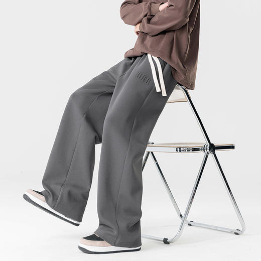 【新款DYF】大依优型大码直筒运动针织休闲裤加肥加大男装舒适胖子肥佬百搭运动裤长裤 商品图6