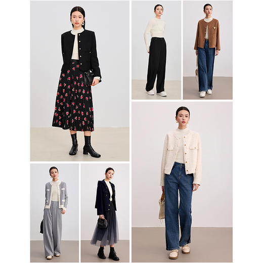 【商场同款】CNK4981“珍珠白打底衫” 修身版型包容得体 立体领型贴合颈部 袖口开叉设计 便于活动 羊毛毛衣 好穿搭 商品图4