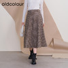 oldcolour欧珂冬季时尚新款休闲高腰A字裙长裙女P410604A1 商品缩略图1