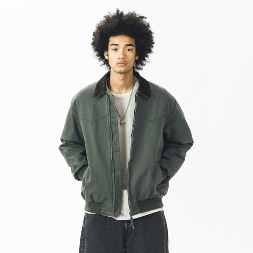 714street秋季美式圣达菲紫色工装外套女款底特律短款翻领夹克男 商品图1