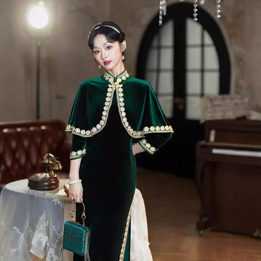 秋季新款改良旗袍日常民国风两件套XL1118 商品图2