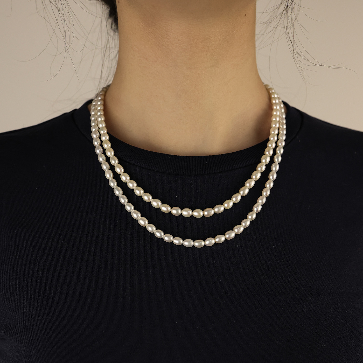 含晖·淡水珍珠项链S925银扣头（45cm含扣/50cm含扣 ）