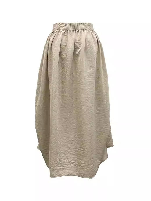 LIYIHAN设计师品牌 24春夏新款原创气质优雅褶皱松紧腰半身裙 商品图3