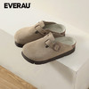 EVERAU春夏简约大方便捷半拖鞋型牛皮面3.5CM厚底女拖EA7055 商品缩略图2