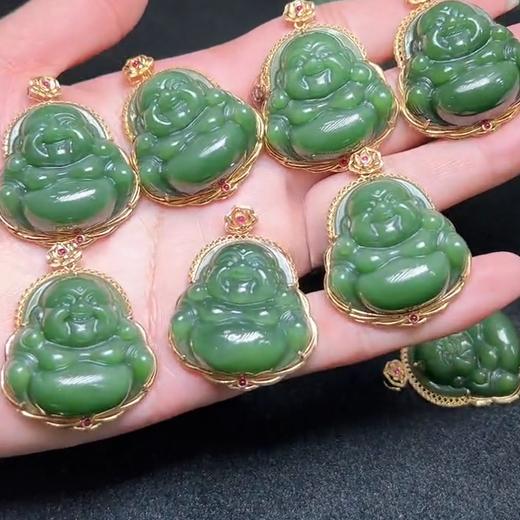 18K和田玉佛公吊坠约30*30mm 商品图0