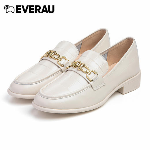EVERAU精美别致五金扣饰点缀鞋面新款春夏乐福经典女鞋EA7023 商品图5
