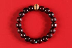 XYZT0294°小叶紫檀&老山三色瓜棱手串