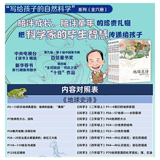 【胖舅专属】“苗德岁写给孩子的自然科学”系列六册 古生物学家苗德岁教授原创力作！涉及地理、生物、物理、化学、语文、英语等多学科 商品图2