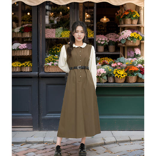 9/7奢姿大码女装2024秋季系带设计假两件简约连衣裙胖妹妹时尚裙子9943891291 商品图1