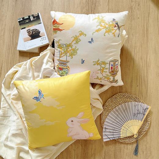 【抱枕】  玉兔戏蝶抱枕 商品图0