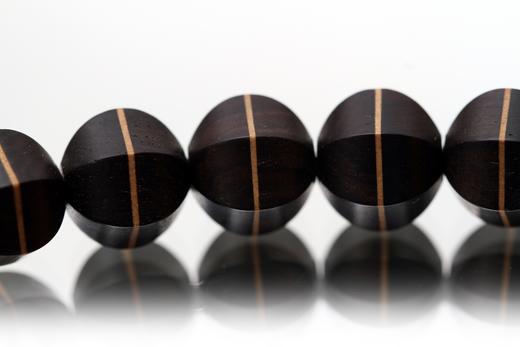 ZGT0012°紫檀瓜棱双色珠男女手串 商品图4