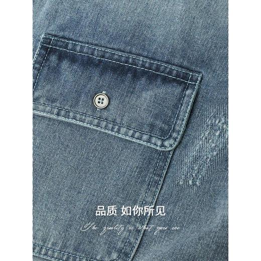 COCOBELLA复古水洗渐变长袖牛仔衬衫女宽松休闲内搭上衣DN60 商品图4