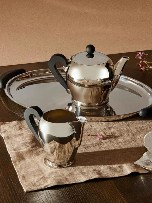 意大利ALESSI Bombé经典咖啡器具不锈钢茶壶咖啡壶奶罐糖罐托盘 商品图0