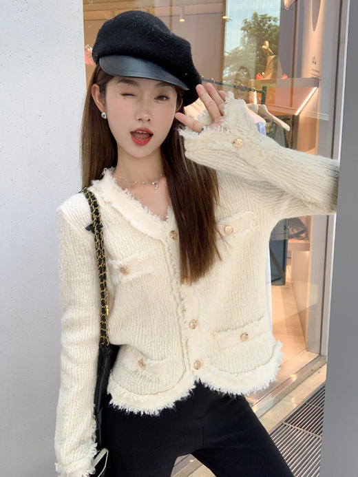 <曾小咸推荐>杏色小香风毛衣 商品图2