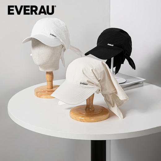 EVERAU轻薄透气Jennie同款吸汗速干花样戴法时髦百变流行防晒头巾防晒帽EAZ015 商品图0