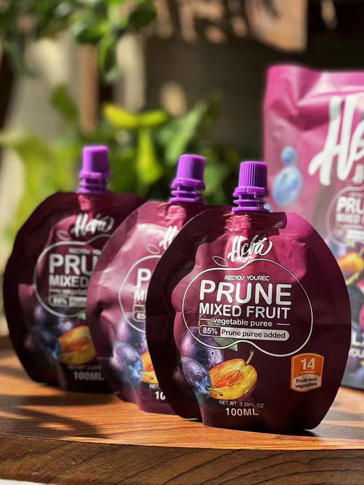 39.9两袋⚠️ 【年轻记录 HCFA嗨法牌西梅果蔬液体沙拉】智利原装进口  ✅配料：智利SP超te级西梅➕全球13种果蔬  ✅一袋≈34颗大西梅  ✅0脂肪 商品图0