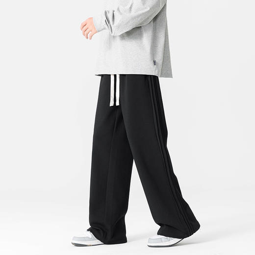 【新款DYF】大依优型大码直筒运动针织休闲裤加肥加大男装舒适胖子肥佬百搭运动裤长裤 商品图2