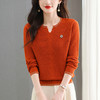CC-101-23631针织打底衫女长袖秋装2024新款春秋洋气上衣内搭短款毛衣 商品缩略图2