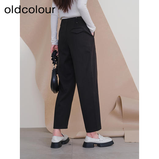 oldcolour欧珂冬季新款时尚修身高腰加厚休闲长裤女P430703A1 商品图4