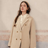 【暖冬内购】两三事温辞书瑞2024冬季新款简约双排扣系带羊毛呢外套女呢子大衣 商品缩略图3