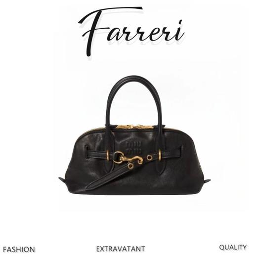 Mlu缪家 Aventure 可拆卸可调节肩带拉链开合 纳帕皮革 女款 黑色 商品图0