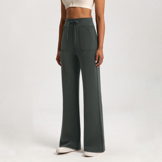 跃牌【倚窗听雨】系列 Athena砂洗空气层宽松直筒裤女CK060 商品图2