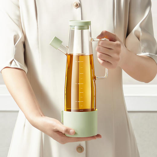 「新升级！高硼硅玻璃油壶」玻璃油壶油瓶家用厨房用品调料瓶酱油醋防漏宿舍开合油罐香油壸耐高温 商品图3