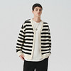 714street条纹V领针织开衫男2024秋冬季新款宽松外套休闲长袖上衣 商品缩略图1