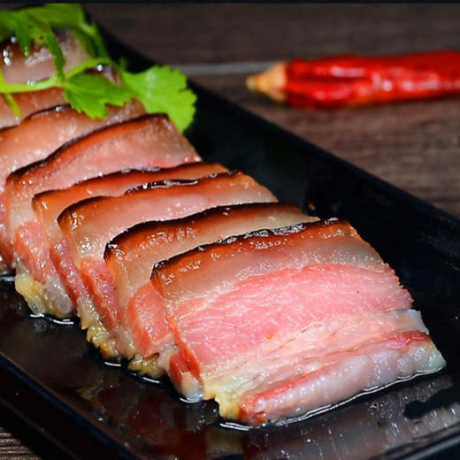 【832专区】荆选土家腊货烟熏五花肉500g 商品图1