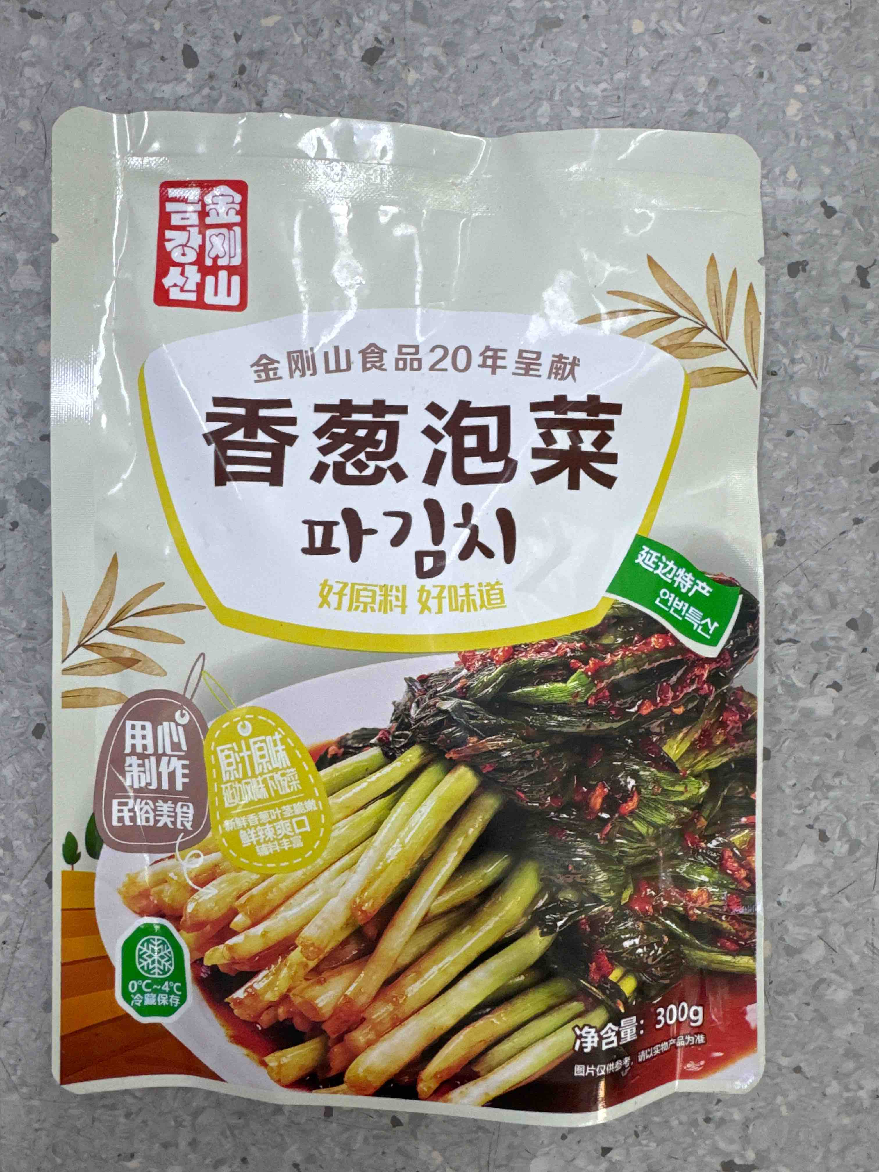 【满66包邮】金刚山香葱泡菜300g*1袋