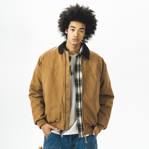 714street秋季美式圣达菲紫色工装外套女款底特律短款翻领夹克男 商品图2