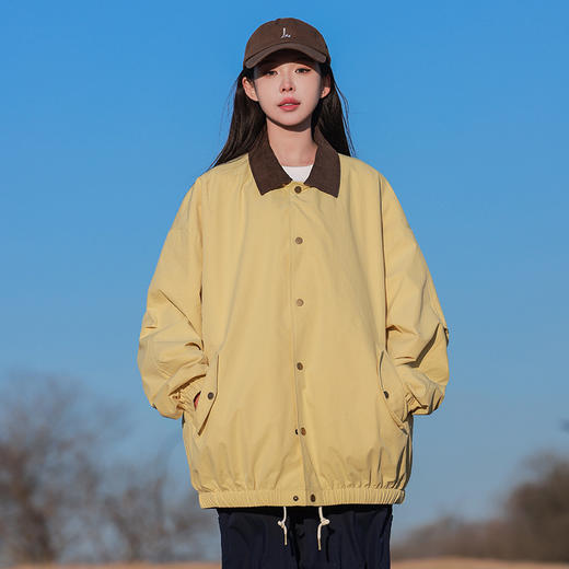 【复古风潮❗️日系卡哈特外套】新款复古宽松撞色翻领工装，满满细节感看的到，港风外套情侣防水夹克L 商品图0