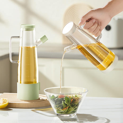 「新升级！高硼硅玻璃油壶」玻璃油壶油瓶家用厨房用品调料瓶酱油醋防漏宿舍开合油罐香油壸耐高温 商品图2
